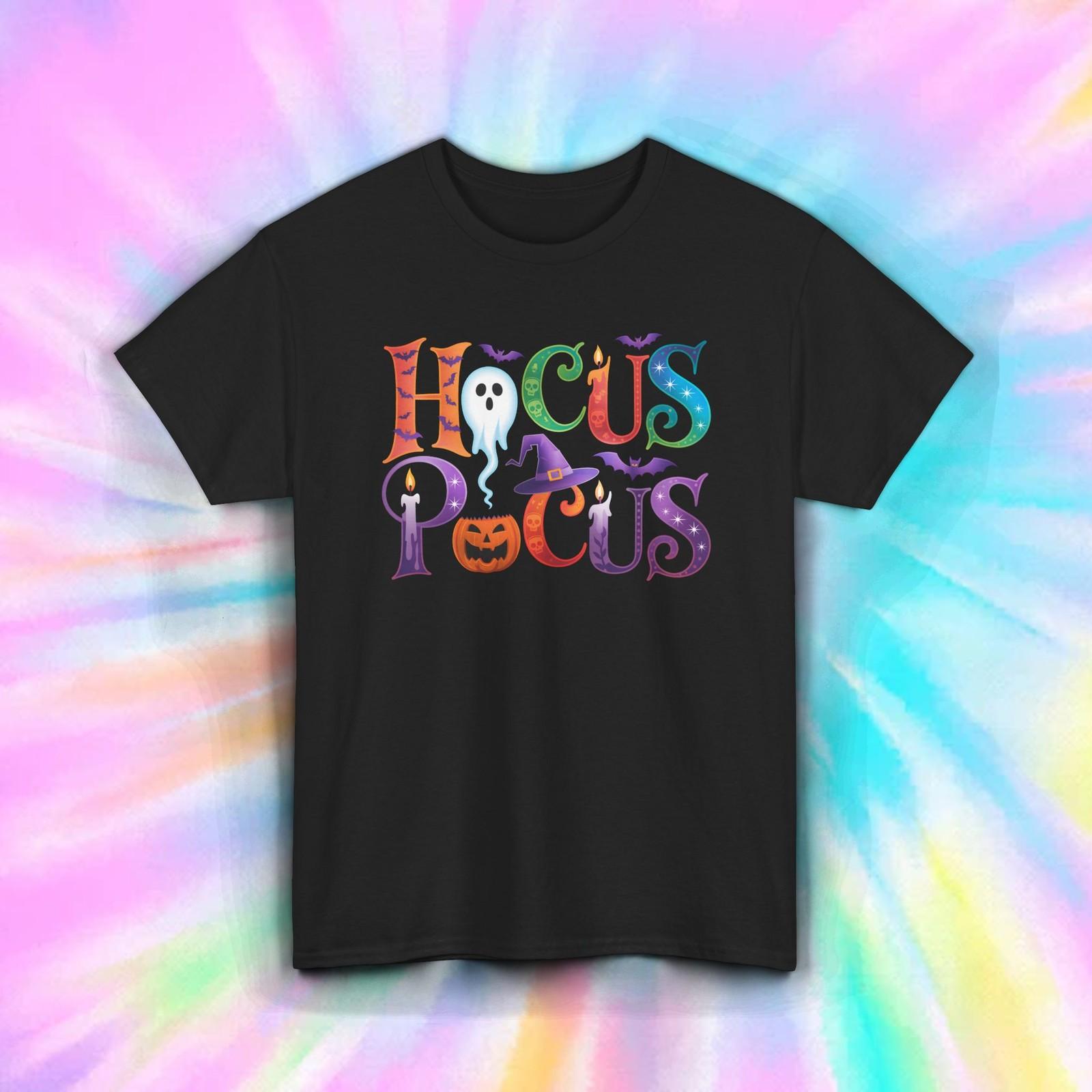 Hocus Pocus Halloween Shirt | Cute Ghost Witch Pumpkin Fall Graphic Tee S–5XL S