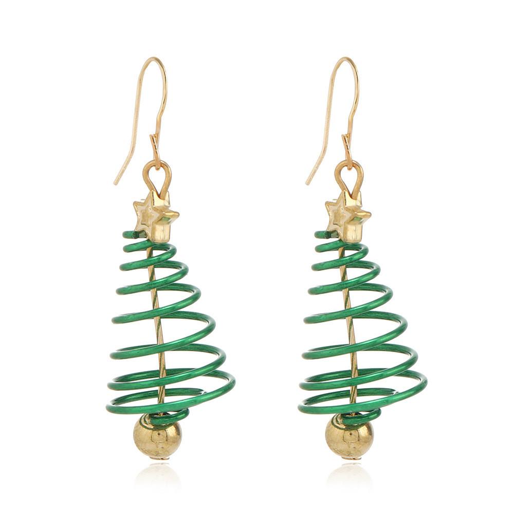Party Christmas Earrings With Snowflake Bell For Women Holiday Accessory Gift