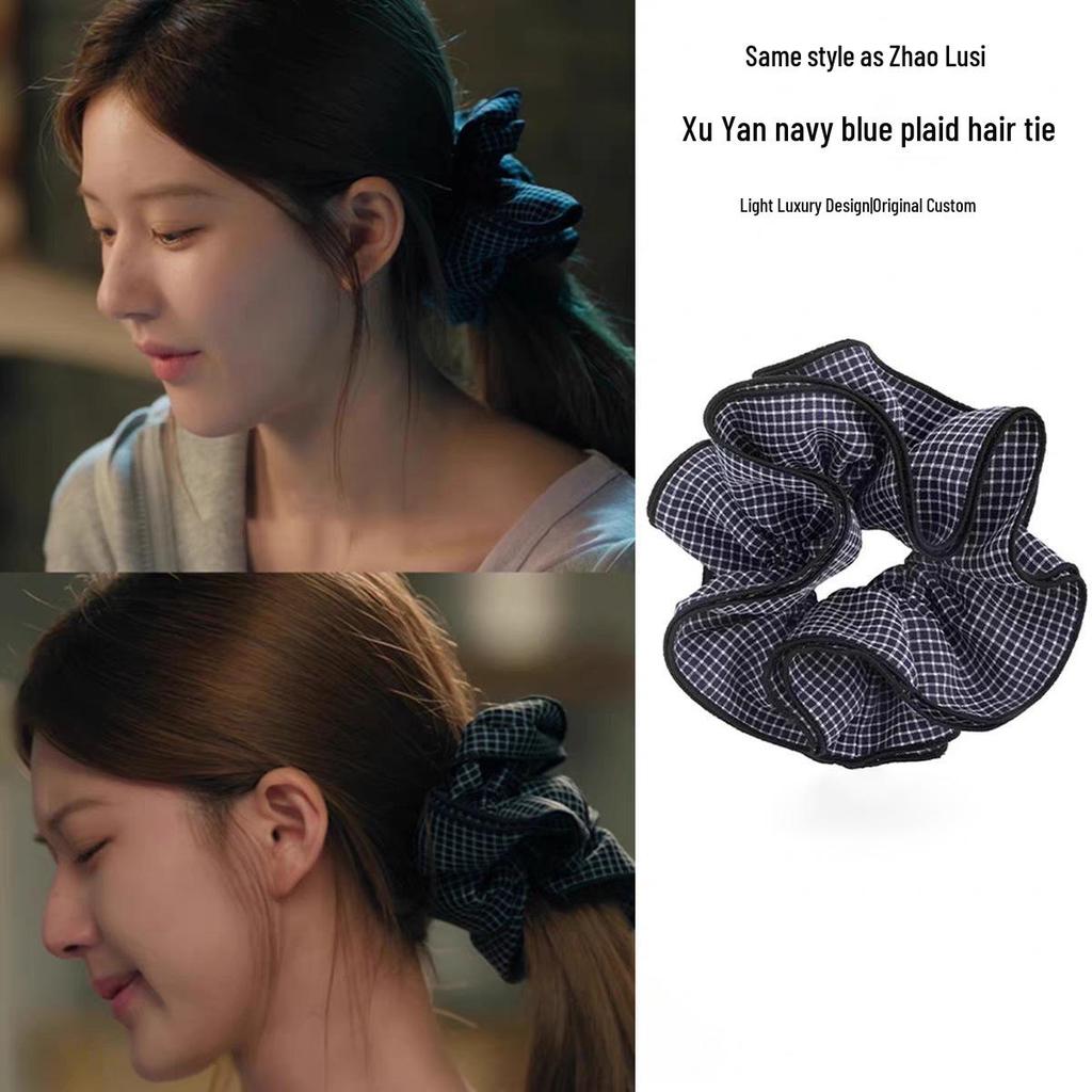 New 2025 Women's Leopard Print Double Layer Elastic Hair Tie Scrunchie Bun/Ponytail Holder