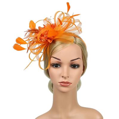 Bryllupsbankett Fest Fascinator Hatt Fjærhatt Hårspenne Hårpynt Brudens Hodeplagg