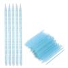 100pcs Nail Care Cuticle Pusher Dead Skin Removal Manicure Pedicure Cuticle Cleaning SticksBlue