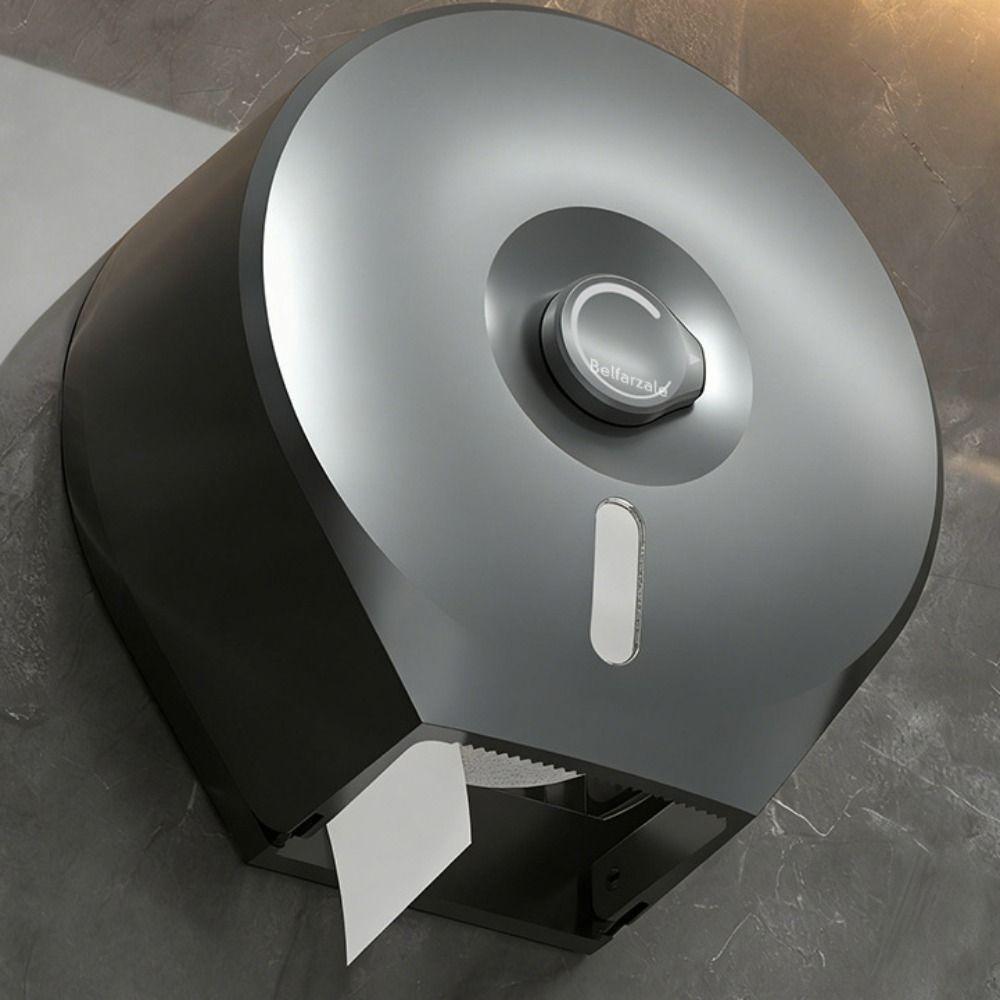 No Punching Large Roll Paper Holder Large Capacity Toilet Paper Dispenser  Public Restroom