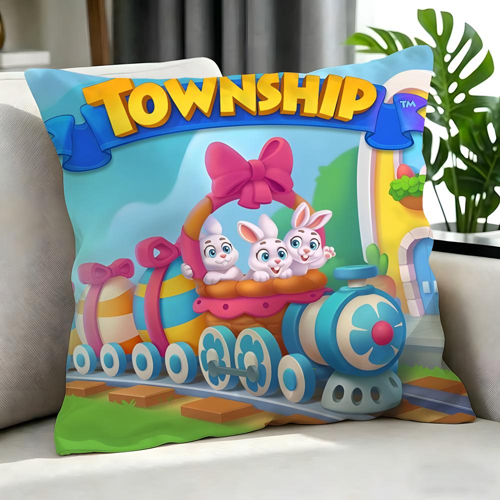 game Township Cushion Cover Cushion Cover Set Pcs x x x Pillowcase Decorative Sofa Home Decor