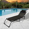 Sun-lounger Marbueno Black 190 X 27 X 58 Cm Casual