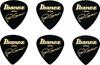 Ibanez Paul Gilbert Signature Short Teardrop Pick 6 Pack Black B1000pg Bk