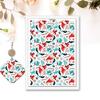 Pack of 4 Christmas Themed Transfer Paper 95x138mm Clay Earrings Water Soluble Transfer Paper for Jewelry Making