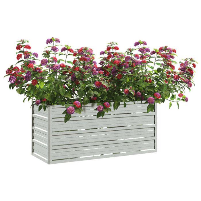 VidaXL Lit Surélevé de Jardin Jardinière Bac à Fleurs Pot de Plantes Lit de Plantation Balcon Extérieur 100x40x45 cm Acier 316897