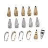 50pcs Stainless Steel Pinch Clip Clasp Bail Finish Necklace Pendant Claw Clasps Melon Seeds Buckle for DIY Craft Jewelry Making