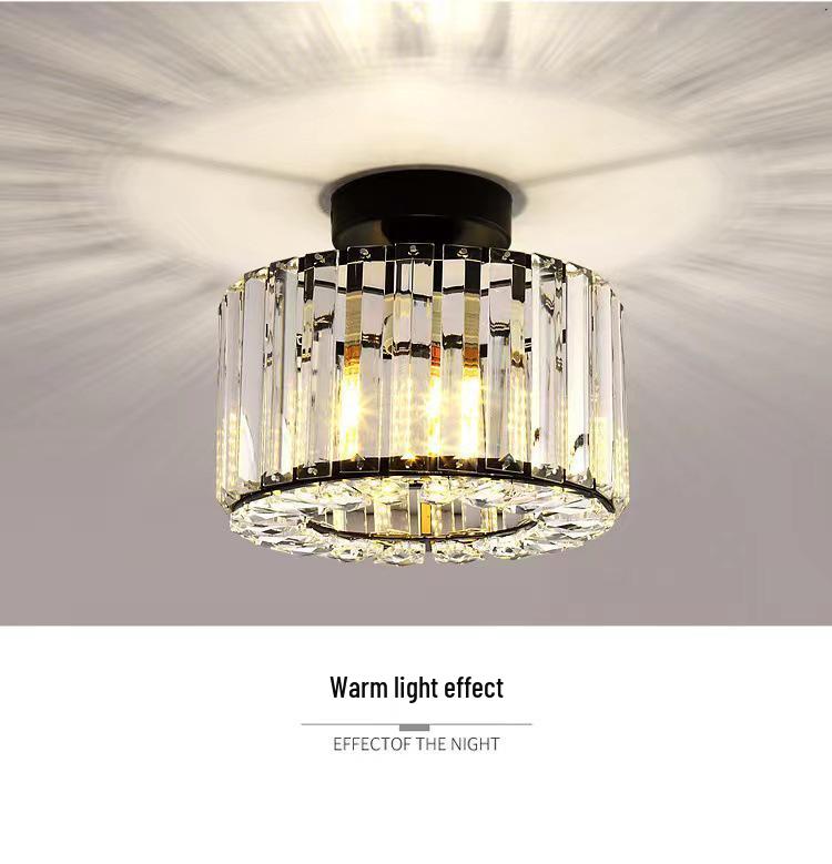 Luxury Crystal Ceiling Light for Nordic Room, Hallway, Entrance, Balcony, or Dining Room - Round/Square Luminaire.