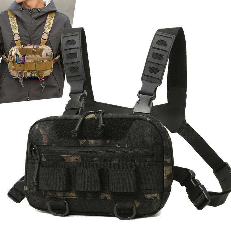

Tactical Chest Rig Backpack Camping Recon Kit Bag Molle Vest Front Pouch Multi-Purpose Daypack For Hiking Fishing Lure Pack