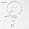 Double Layer Metal Vintage Snake Pendant Necklace Women Fashionable Minimalist Bone Chain