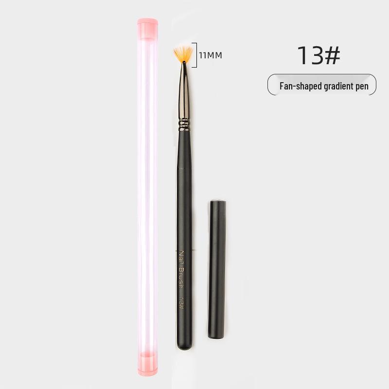 Japanese Nail Art Pen Set: 16-Piece Gel Polish Liner, Drawing, Carving, and Blending Brushes.
