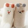 Babysocken Rutschfest Indoor Boden Rutschfest Nahtlose Zehe Cartoon Muster Säuglingssocken für Neugeborene Warme Winter Haussocken Weich Bequem