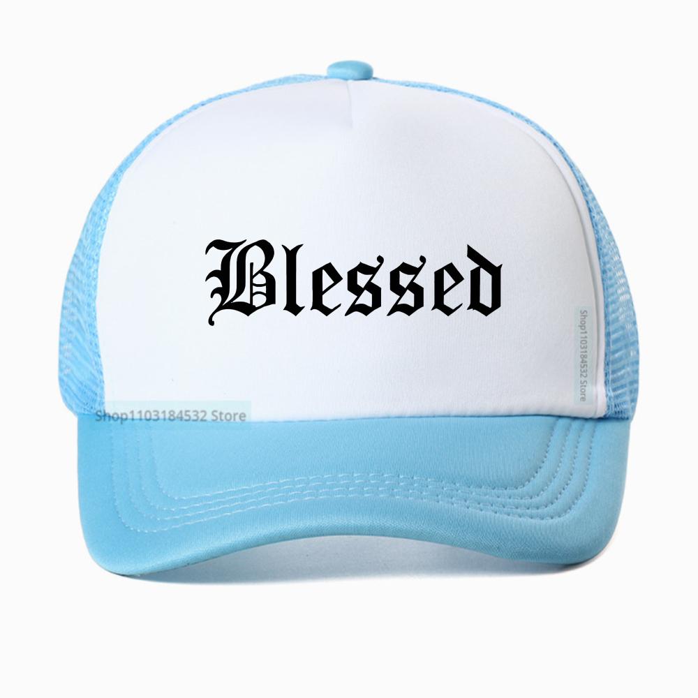 

Blessed Creativity Letter baseball cap Women Street Casual printed summer mesh sun hat fashion Breathable snapback hats Adjustable