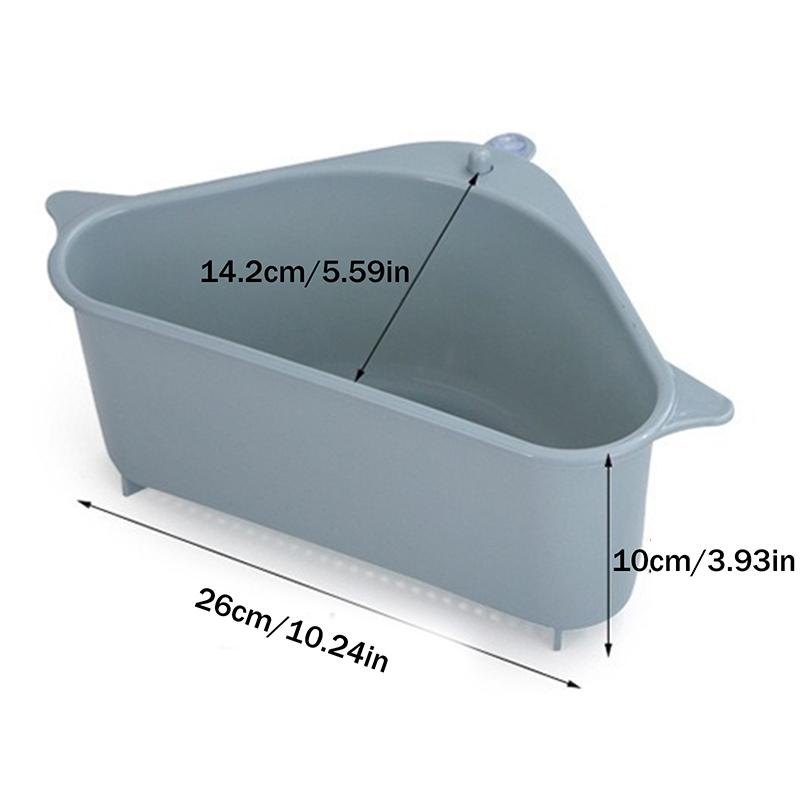 Kitchen Sink Triangle Drain Basket Plastic Food Vegetables Peel Egg Filter Storage Organizer Kitchen Shelf Rack Drainer