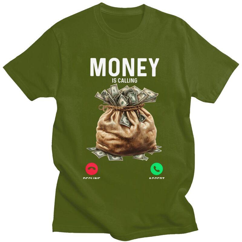 Money Is Calling Tshirt for Unisex Short Sleeve Casual T Shirt Fashion Crypto Bitcoin Gift Tshirts Pure Cotton Tee Birthday Gift