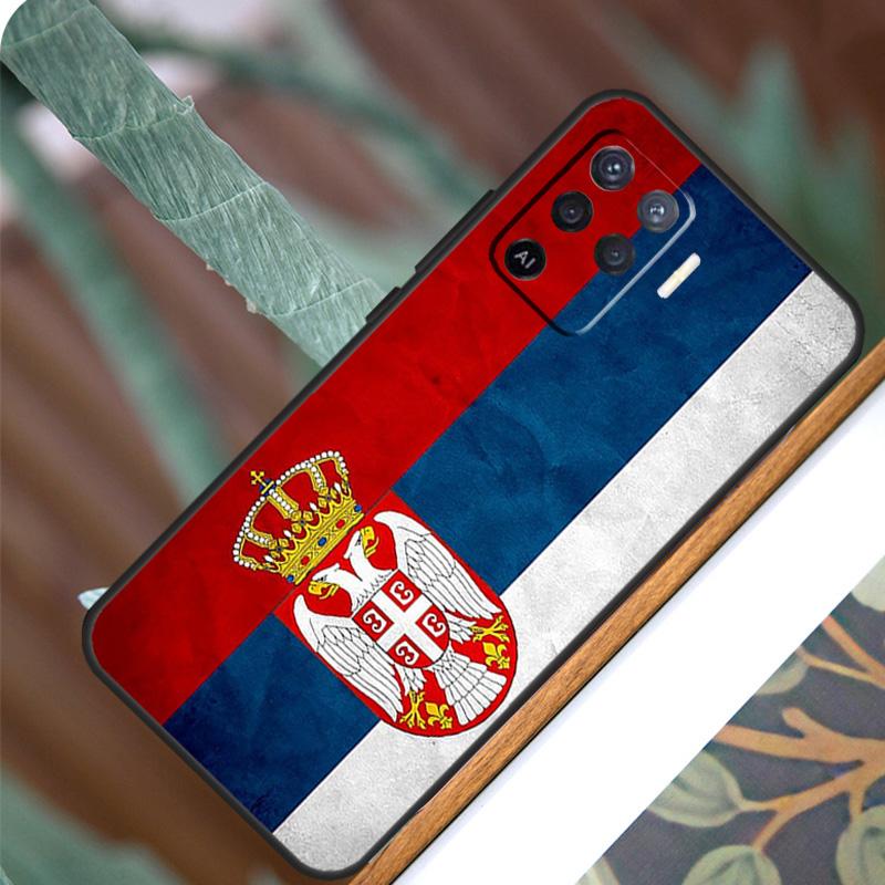 Flagge von Serbien Serbisch für OPPO A58 A78 A98 A54 A74 A94 A16 A76 A96 A5 A9 A52 A72 A79 A53S A15 A17 A57 A77 Fall
