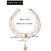 European and American summer beach soft pottery imitation pearl beaded necklace niche irregular multi-layered starfish necklace