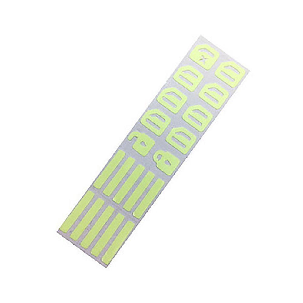 Car Door Window Switch Button Sticker Night Luminous Green Fluorescent Decal Kit