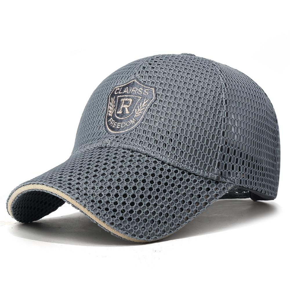 Creative Multicolor Mesh Baseball Cap Breathable Mesh Adjustable Size Sun Hat Woven Polyester Breathable Mesh Cap Men's Wear