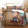 Animated Cartoon Monkey Bedding Set,Children's Bedding Sets with Pillowcases for Boys and Girls,Duvet Cover Set for All Season