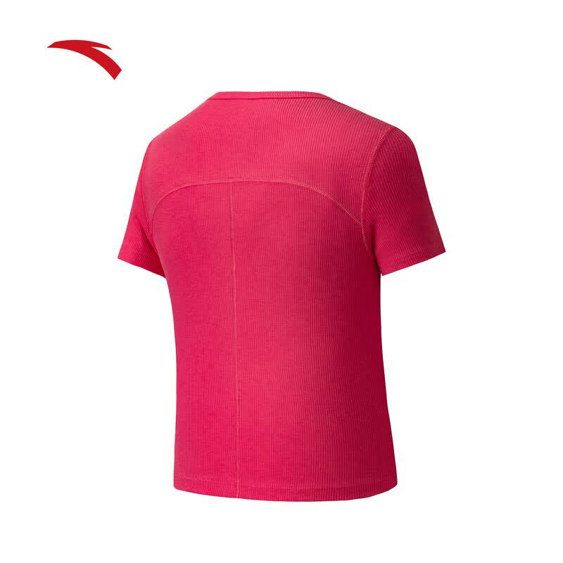 Anta Women's Slim Fit Knit Short Sleeve T-Shirt