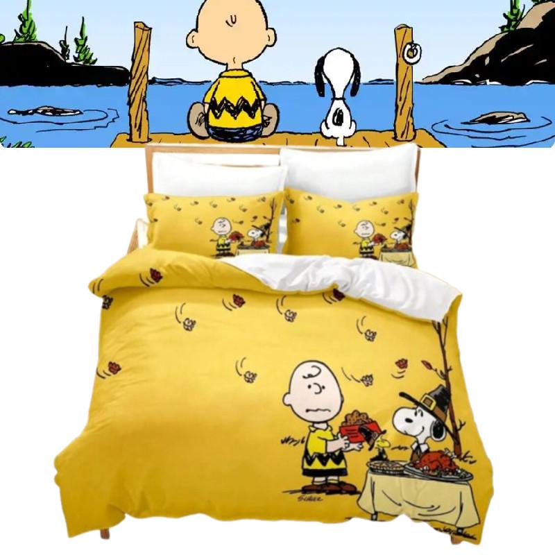 Digital Cartoon Print Duvet Cover Pillowcase Set Bedroom Gift Bedding