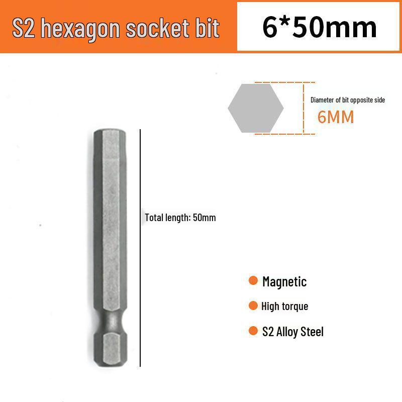 Sechskant S2 Magnetischer Pneumatischer Elektrischer Schraubendreher Bit-Satz mit Verlängerten Bits