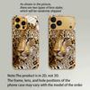 Luxury Electroplated Glass Phone Case with Tiger Head Design Suitable for iPhone 17 16 15 14 13 12 11 Pro Max Plus