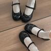Black French ballet style thick heel shallow mouth heightening single shoes women's 2025 new autumn skirt Mary Jane shoes