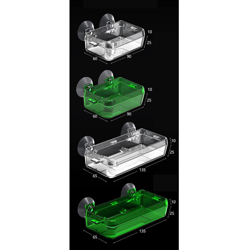 Reptil Transparent Mater Anti-escape Food Bowl Worm Live Container med sterke sugekopper Pet