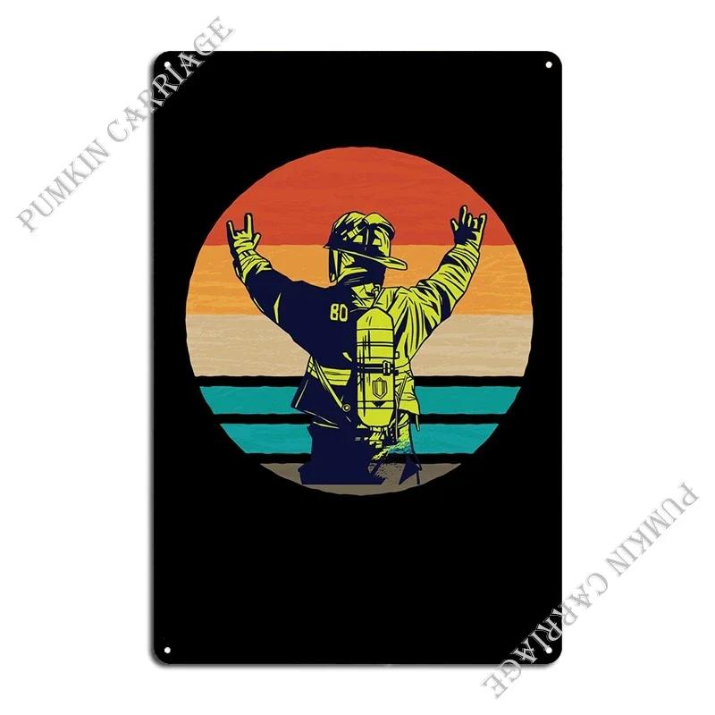 Fire Department Metal Sign Poster Character Garage Garage Designing Tin Sign Poster 20x30cm(7.8x11.8inch)
