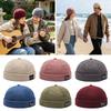 Corduroy Brimless Docker Cap Casual Skullcap Fashion Melon Beanie Cap  for Men Women