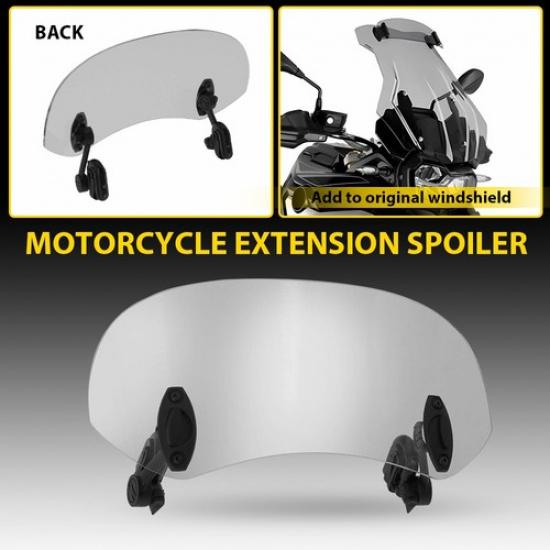 Motorcycle Windshield Wind Screen Clip Extension Spoiler Deflector On Universal