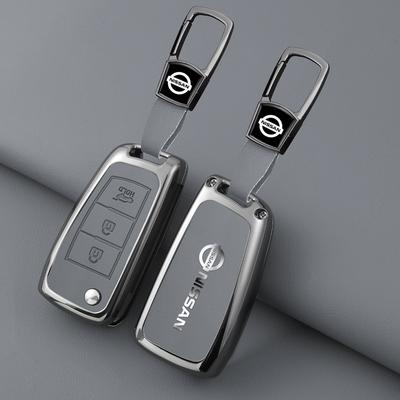 Étui de Protection pour Clé de Voiture en Alliage de Zinc et Cuir Nissan Qashqai Juke X-Trail Patrol Note Leaf Altima Maxima Murano Tiida Teana Rogue Sentra