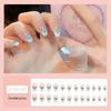 Reusable Blush Nail Art Set: 24 Detachable Wearable Nail Stickers