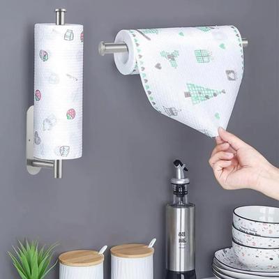 Portarotolo di carta igienica Antiruggine Resistente alla corrosione Superficie lucidata Semplice installazione Montaggio a parete Pellicola in plastica Portarotolo di carta Rack di stoccaggio