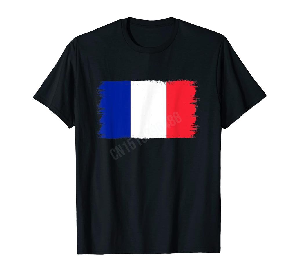 ZX More Design French Culture Bonjour YAll France Roots Flag Tshirts Hip Hop Tops Cotton Tees