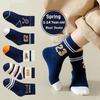 1-14T Kids' Socks Spring Autumn Cotton Socks 5 Pairs/lot Soft Cotton Socks Calf Socks Little Big Boys Crew Sock
