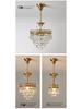 Retro Crystal Chandelier - Luxurious Eye-Protection Lamp for Bedroom, Cloakroom, or Corridor