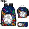 Football School Bag High Definition Waterproof Printing Multi-Functional Load Reduction Ridge Backpack
