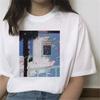 Hotselling New Aesthetic Wave Print Roundneck Shortsleeved Tshirt for Women Graphic T Shirts Aesthetic Clothes Tops Harajuku