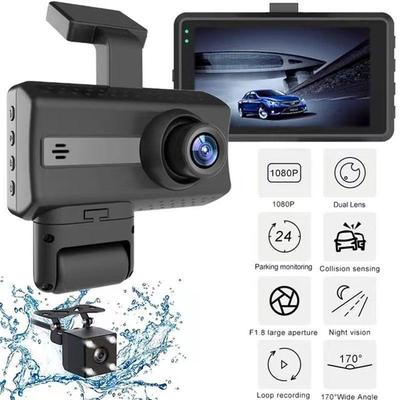 Cross-Border Driving Recorder, High-Definition Dashcam with Dual Recording for Front and Interior, Night Vision, 360-Degree Rotatable Lens