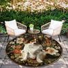 Butterfly Dog Pattern Round rug,Carpet Rug for Living Room Bedroom Playroom ,Non-slip Floor Mat,Holiday Gifts and Birthday Gifts.
