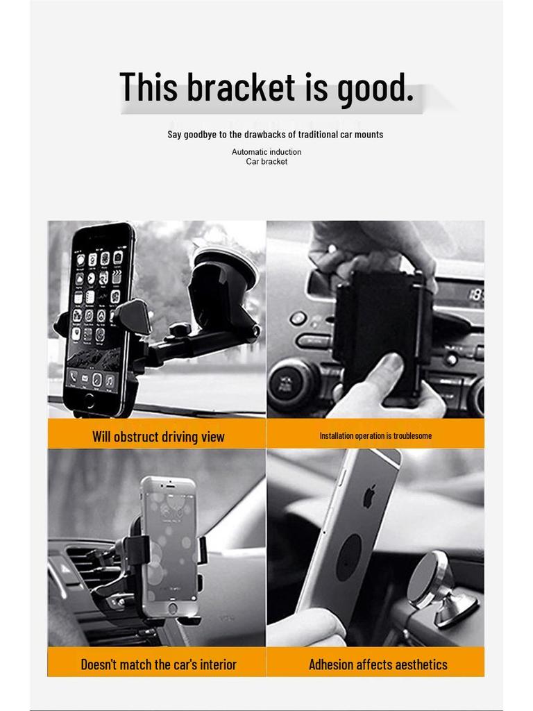 Q1 15W Kabellose Schnelllade-Autohalterung für Handy mit Induktionsöffnung & -schließung