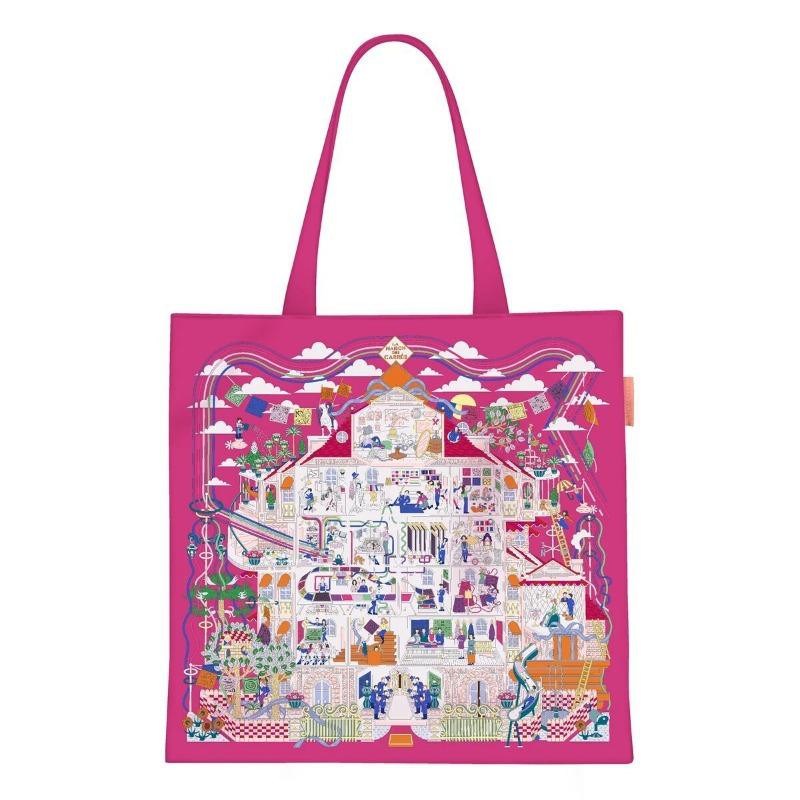 Printed Canvas Bag Women's Hand Bag Large Capacity Student Tutoring Shoulder Bag