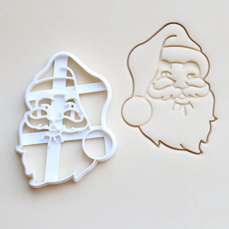 

Формочки для печенья Рождественский пряничный снежинка Санта Пластиковая форма для печенья Печенье Штамп Рождественская кухня DIY Инструменты для выпечки