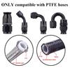 180 Degree AN3 AN4 AN6 AN8 AN10 AN12 Car Hose End Fitting Hose Adapter For Swivel PTFE Oil Fuel Line Aluminium Alloy