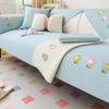 White Sofa Cushion for All Seasons, Non-slip Cotton Fabric, Korean Cream Style Cushion, Living Room Sofa Cover, Cover