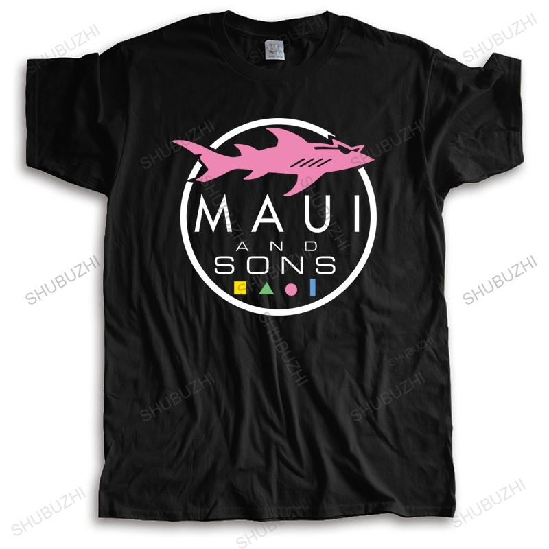 Men Brand T-shirt Black O-neck Fahsion Loose Cool Tshirt MAUI AND SONS Bigger Size Homme High Quality Casual Tee-shirt